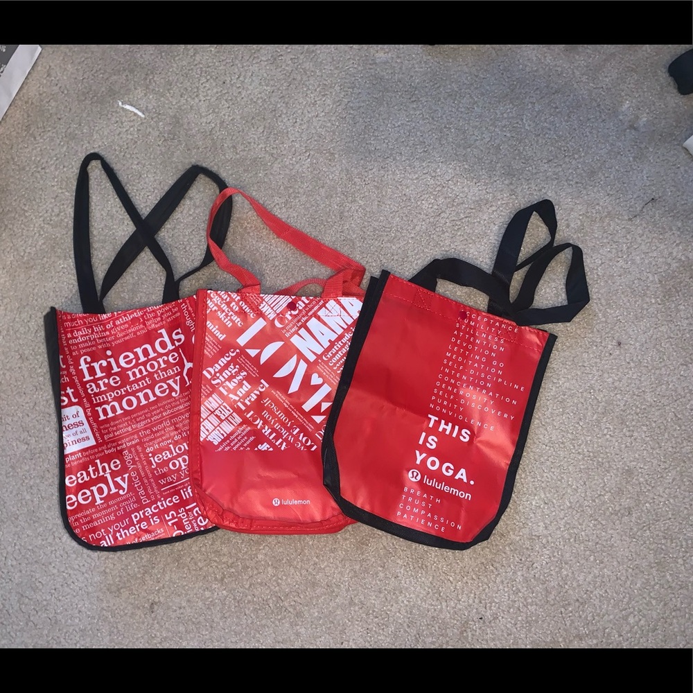 Lululemon reusable totes 3 pack